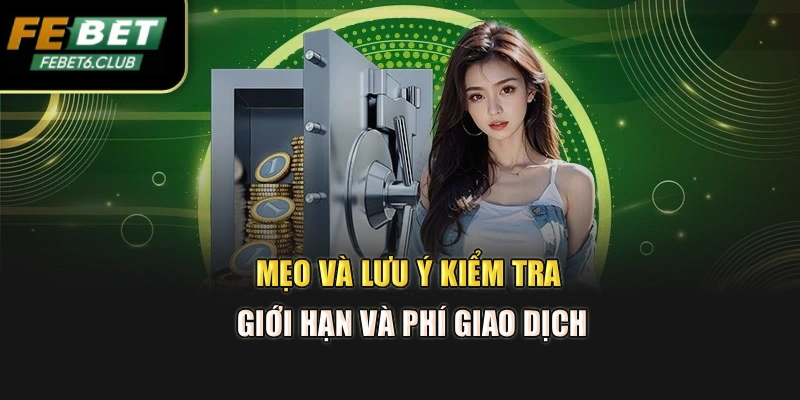 Mẹo và lưu ý kiểm tra giới hạn và phí giao dịch