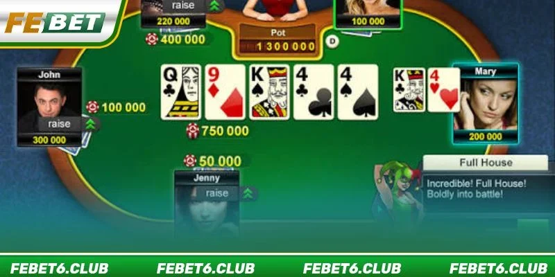 Cá cược Poker FEBET muốn thắng đậm cần liên tục cập nhật kinh nghiệm cược