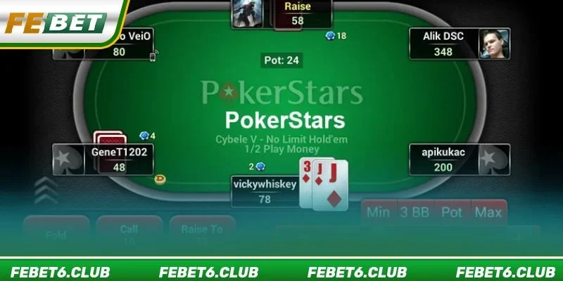 Poker trực tuyến là tựa game được nhà cái FEBET tổ chức cá cược đầy sôi động