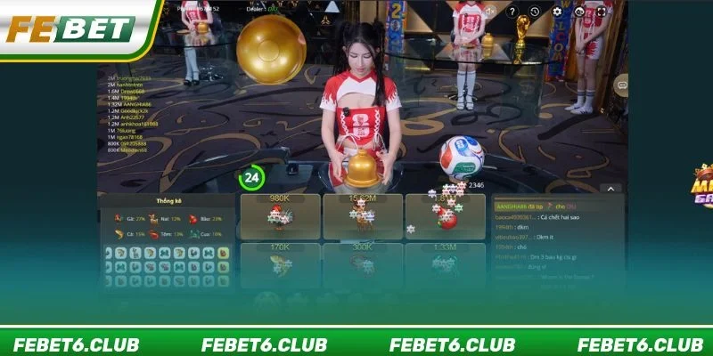 Ván chơi bầu cua FEBET được setup liên tục, mỗi ngày